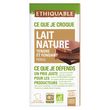ETHIQUABLE Tablette de chocolat au lait bio équitable tendre et fondant Pérou 1 pièce 100g