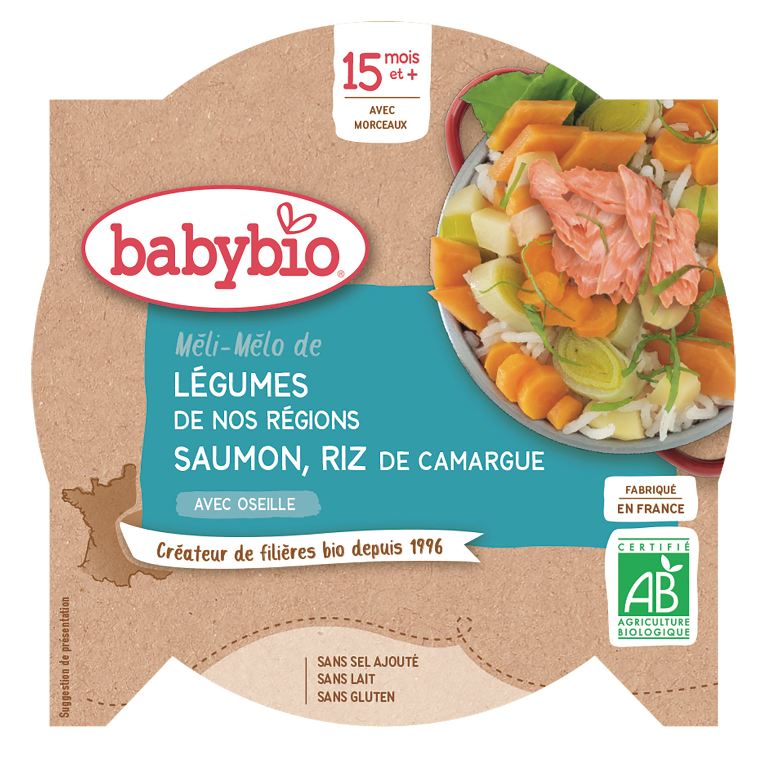 Plat bébé Blédichef l'assiette de 260 g Contenu