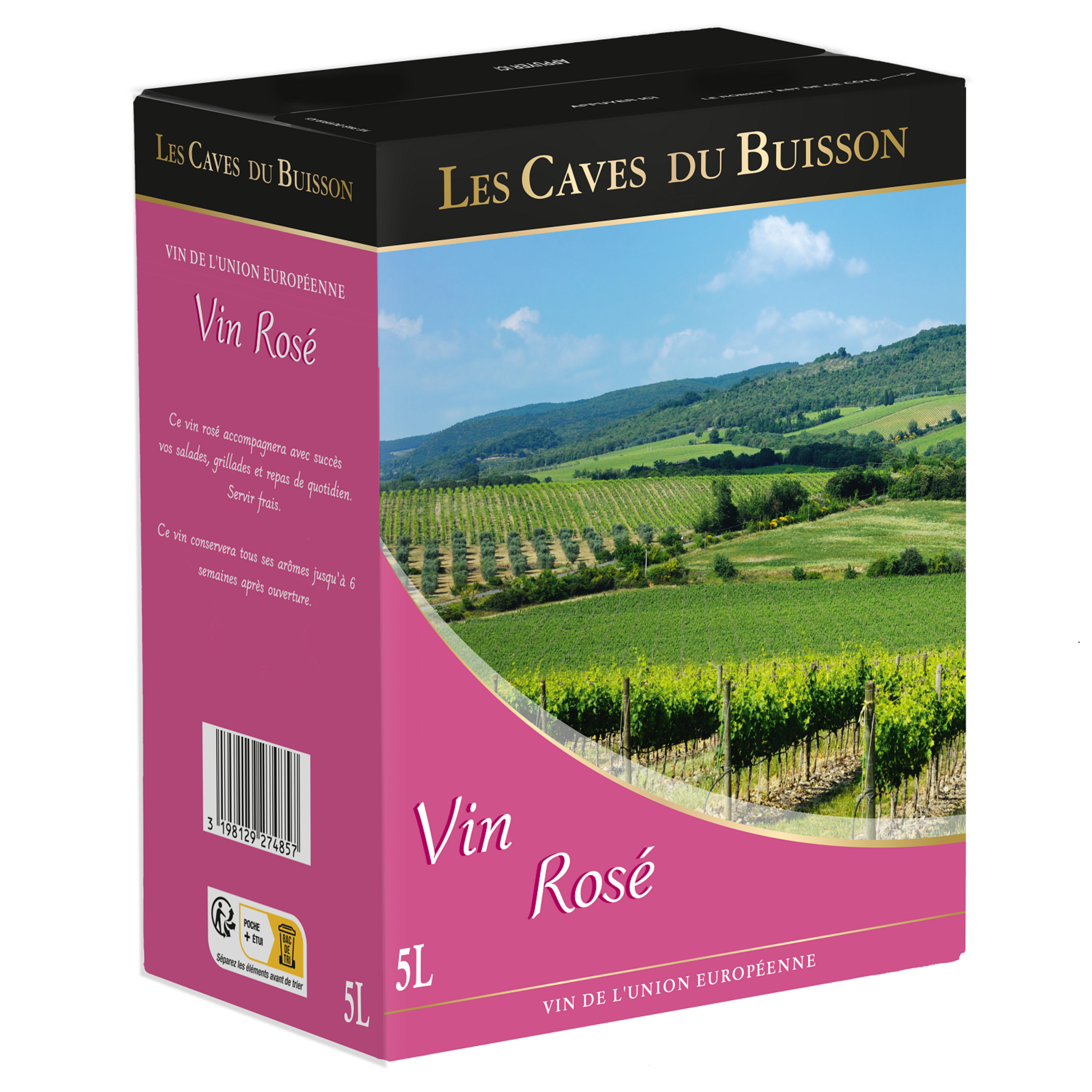 Bib fontaine à vin de 5L - Rosé - Vin de France