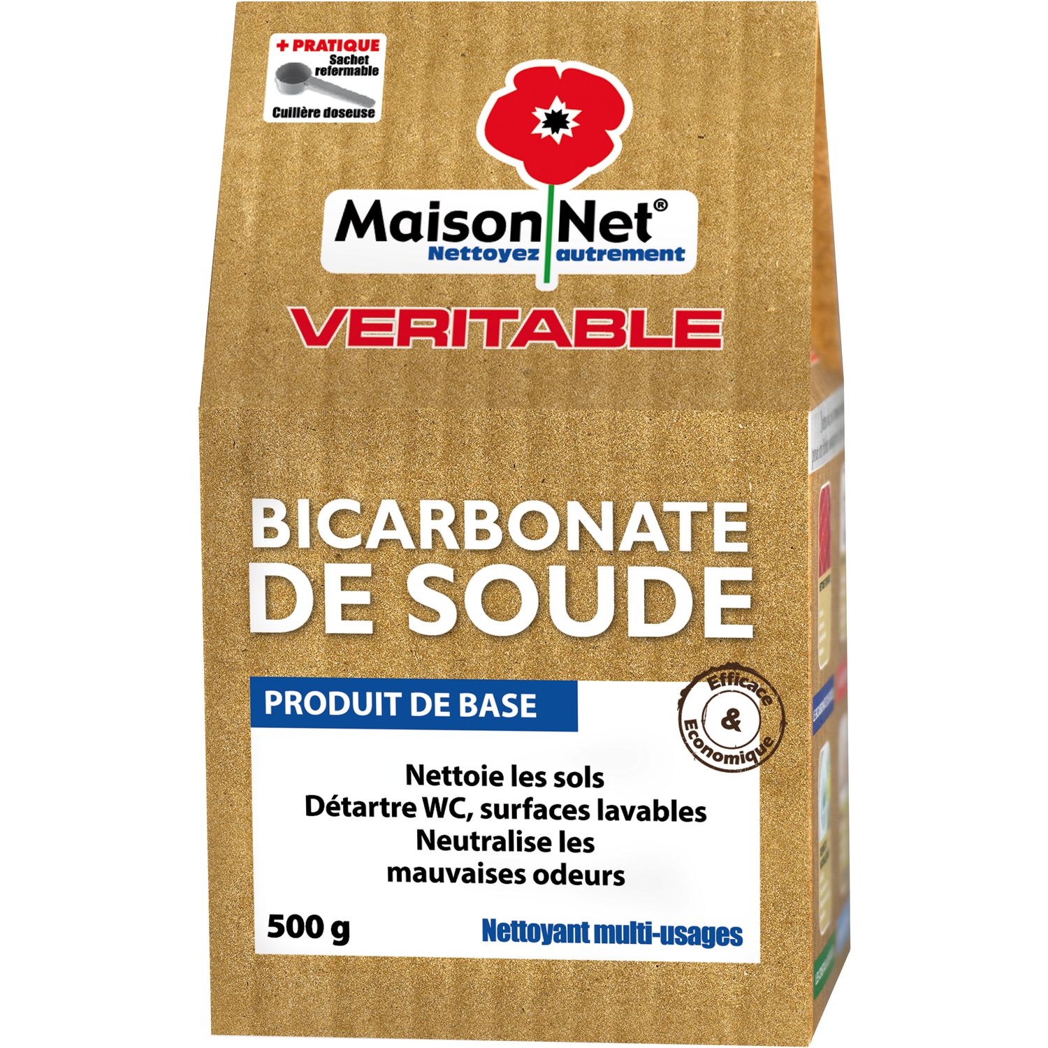 Lessive en poudre au bicarbonate de soude 1,5 L Maison Net