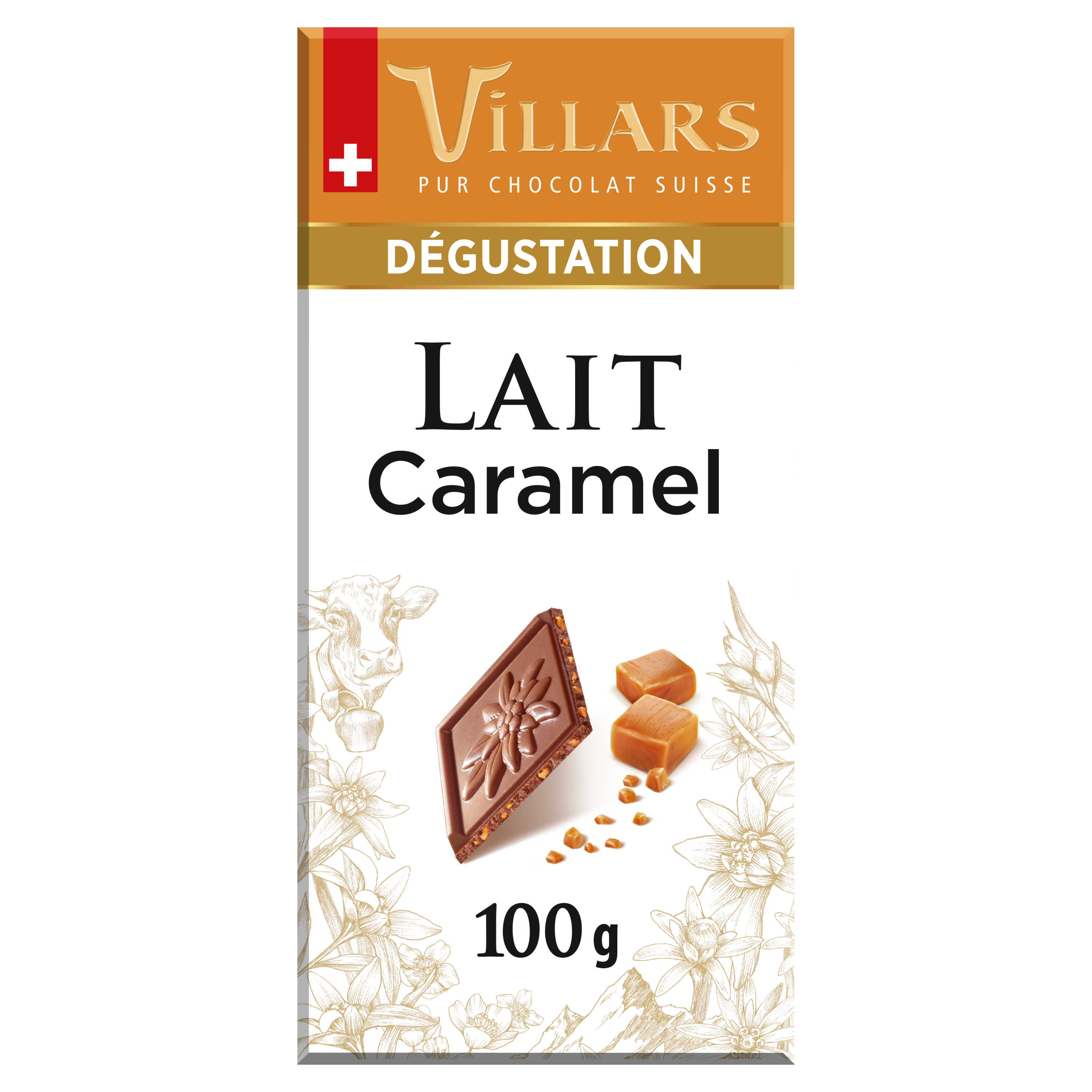 Chocolat au lait suisse VILLARS : la tablette de 100 g à Prix