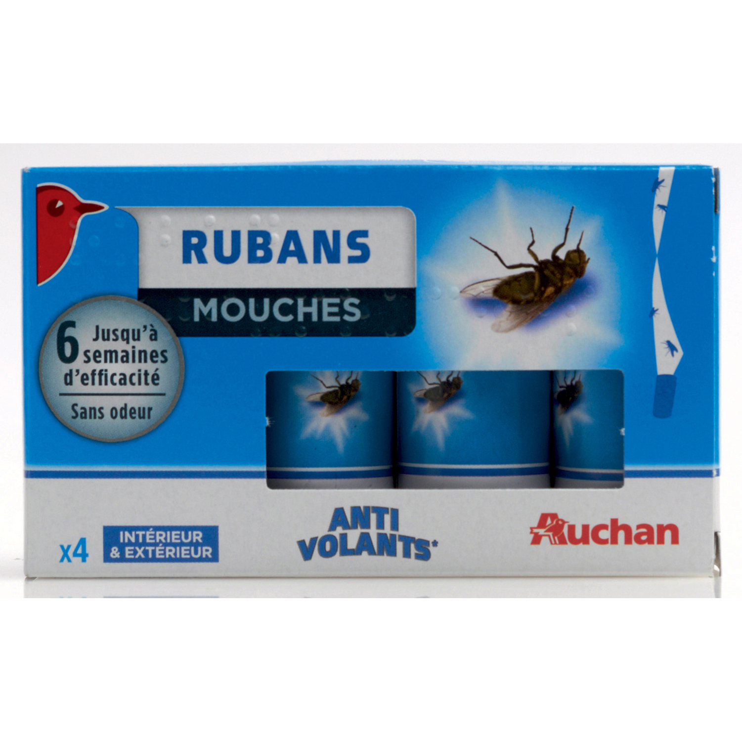 4 Rouleaux de Papier Tue Mouche Autocollant Attrape Insecte Volant