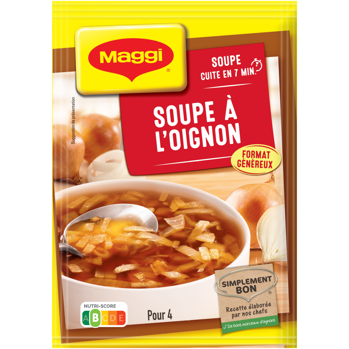 MAGGI® Soupe à l'Oignon - Boîte de 800g pour 16 L soit 80 assiettes