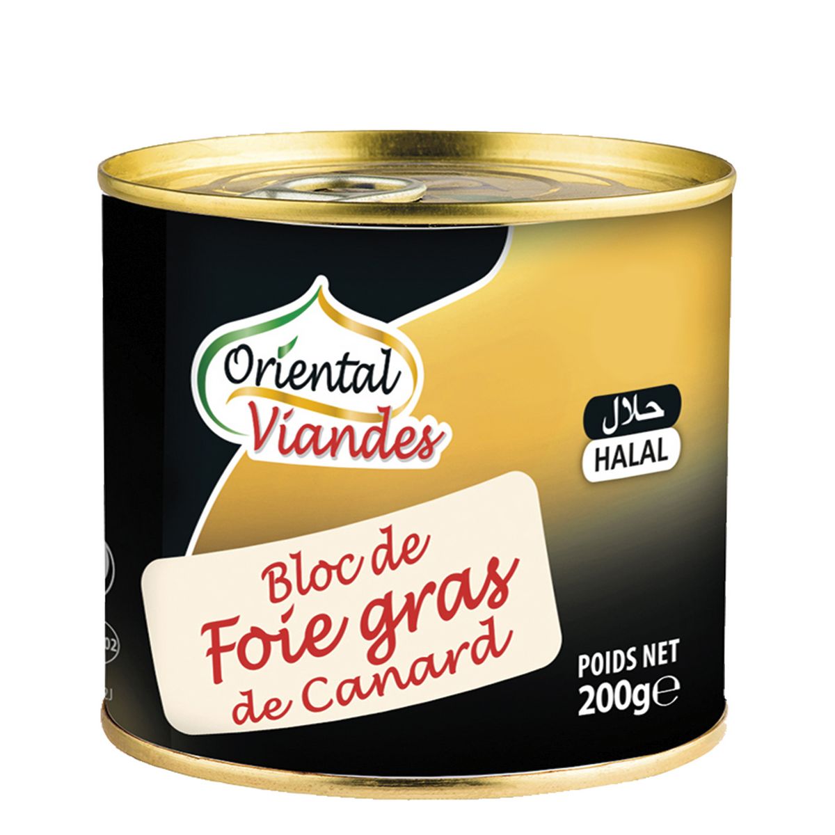 ORIENTAL VIANDES Bloc de foie gras de canard halal 200g pas cher 