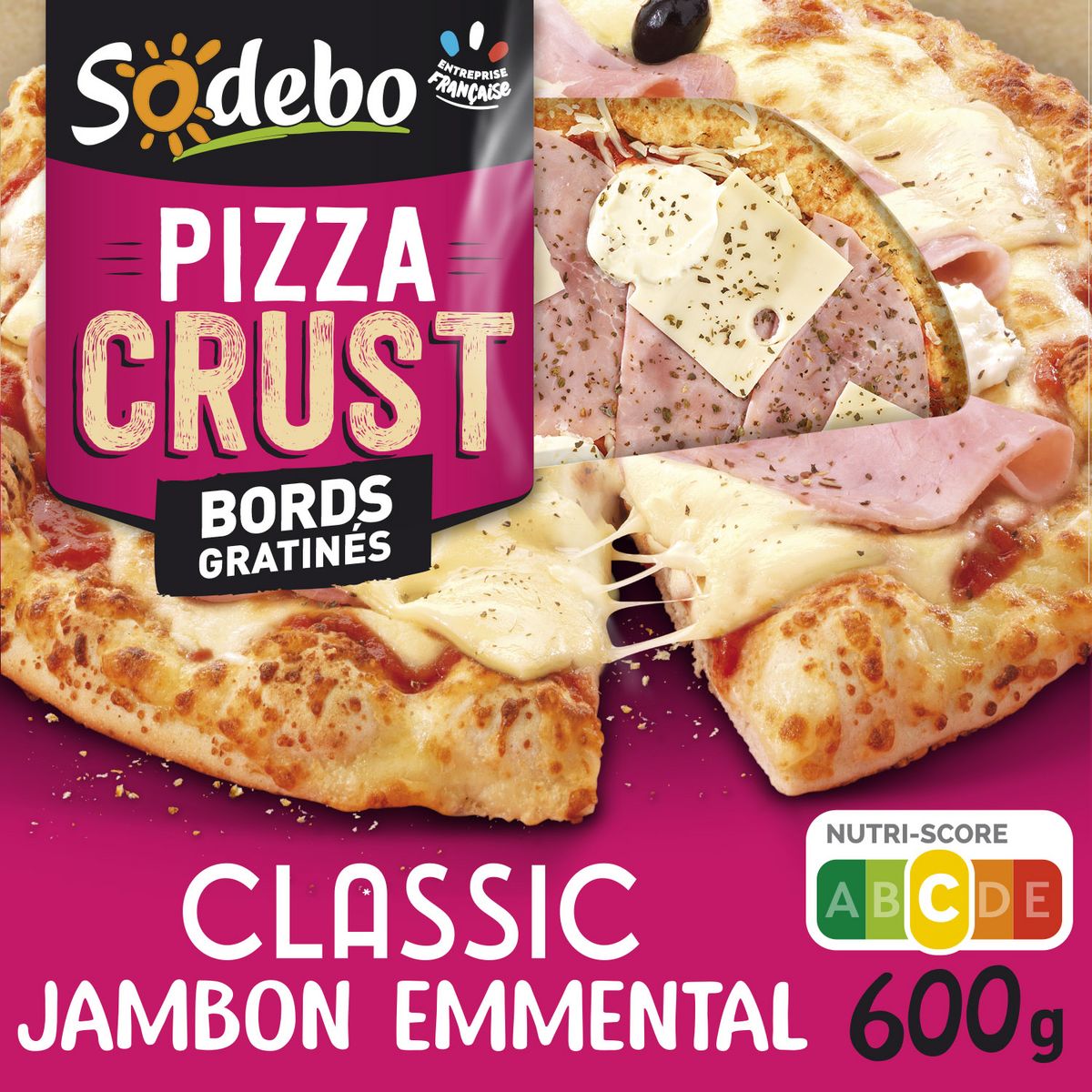 SODEBO Pizza crust classic emmental jambon à partager 600g