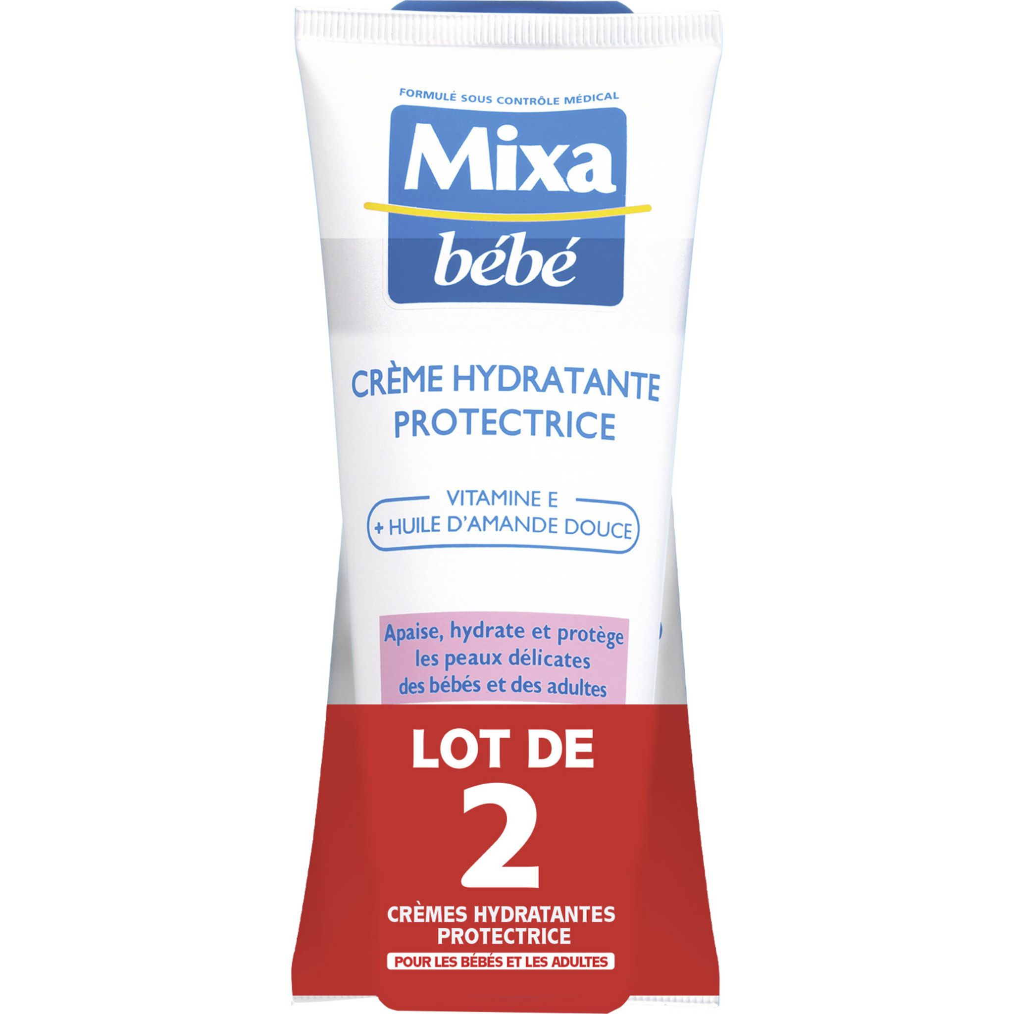 Livraison à domicile Mixa Bébé Crème hydratante protectrice, 200ml