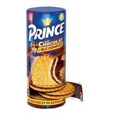 PRINCE Biscuits fourrés goût chocolat au blé complet ouverture facile 300g