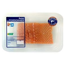 AUCHAN LE POISSONNIER Pavé de saumon d'Ecosse filière responsable sans arêtes 2 pièces 250g