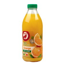 AUCHAN Pur jus d'oranges avec pulpe 1L