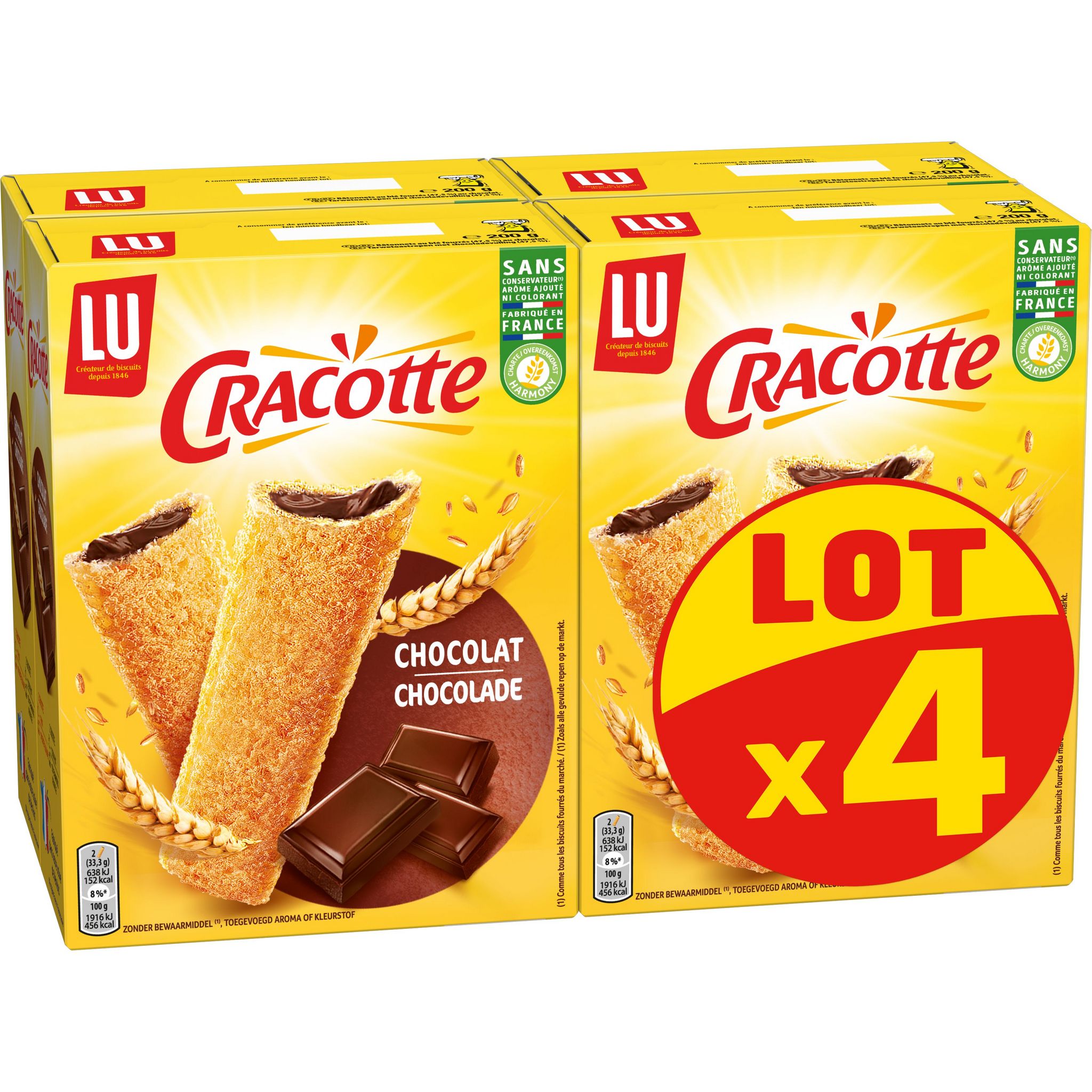 LU Cracotte Chocolat 200g (lot de 6) 