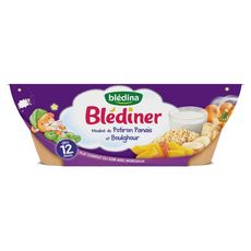 BLEDINA Blédiner bol potiron panais boulghour dès 12 mois 2x200g