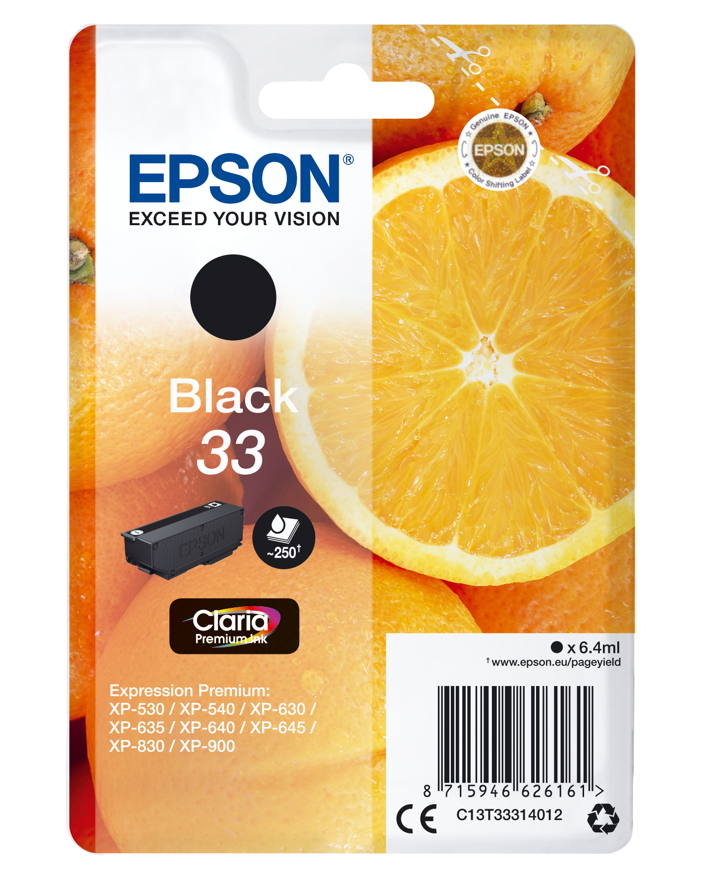 cartouche epson 33xl noir xp540 compatible pour Epson Expression Premium  XP-540 XP-630 XP-635 XP-640 XP-645 XP-830 XP-900