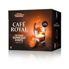 CAFE ROYAL Café espresso forte en dosette Dolce Gusto 16 capsules 108g