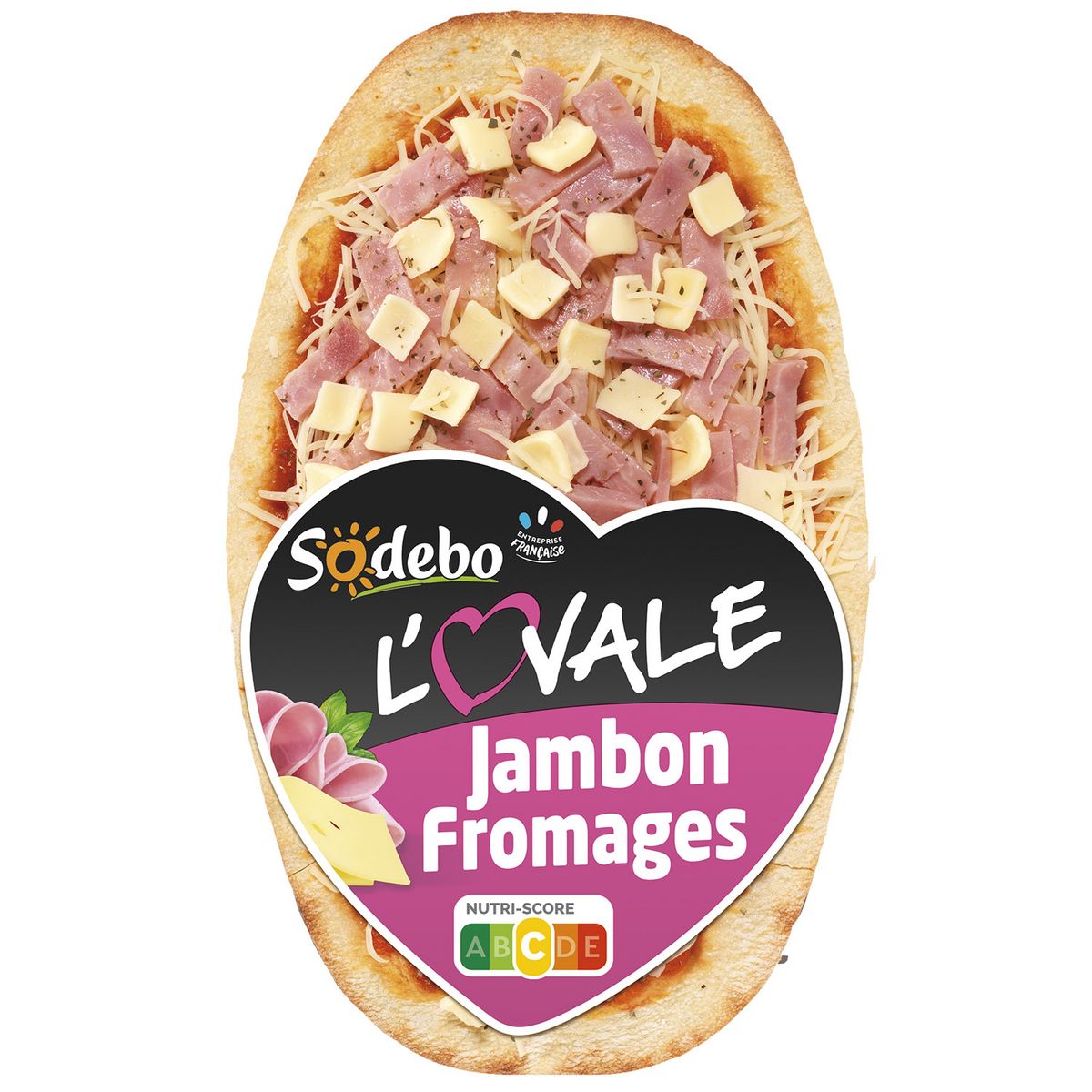 SODEBO Pizza l'ovale jambon fromages 1 portion 200g