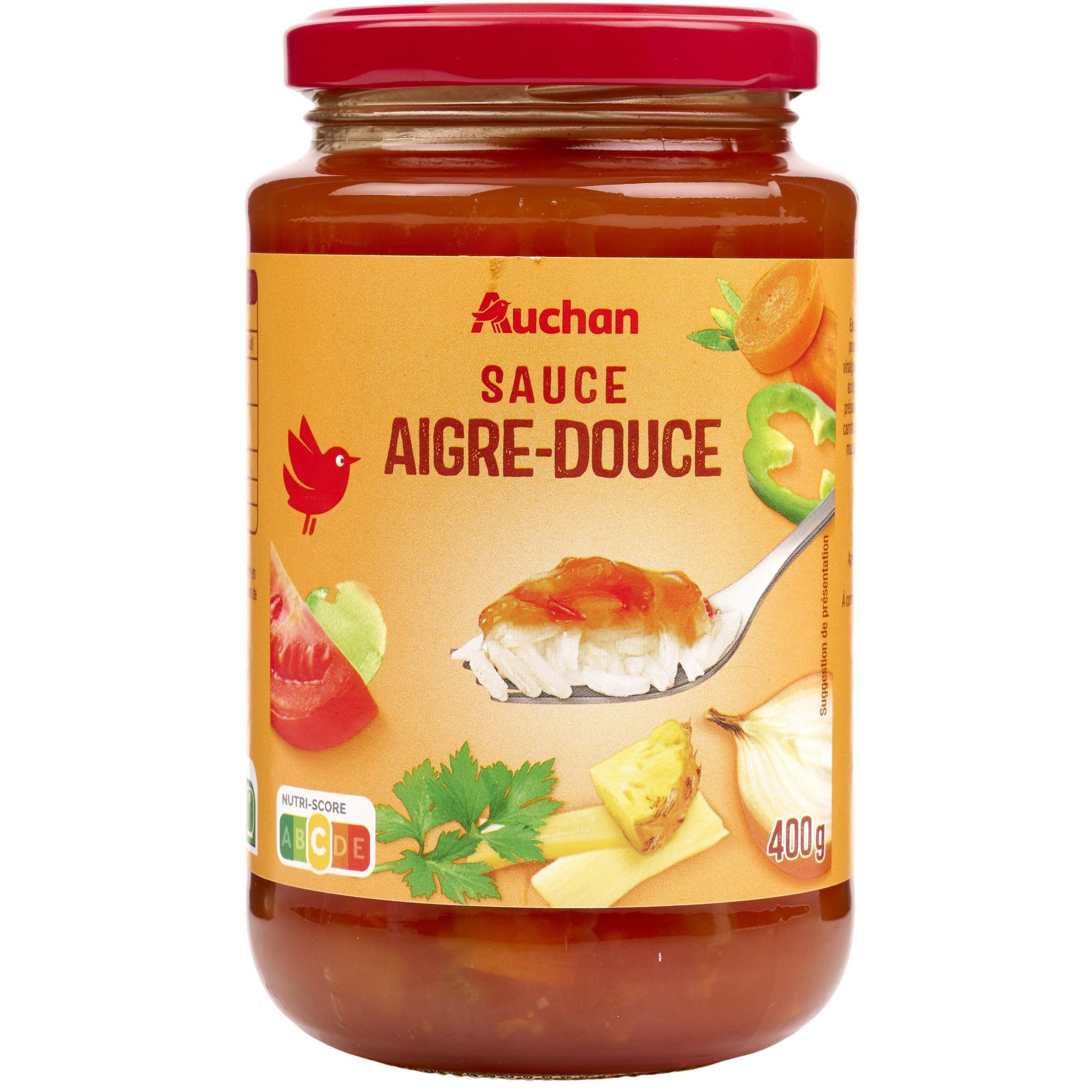 AUCHAN Sauce aigre douce, en bocal 400g pas cher 