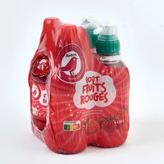 AUCHAN RIK & ROK Boisson aux jus de fruits goût fruits rouges bouteilles bouchon sport 4x20cl