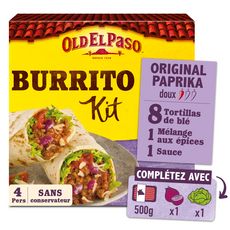 OLD EL PASO Kit pour burrito au paprika - doux 4 personnes 510g