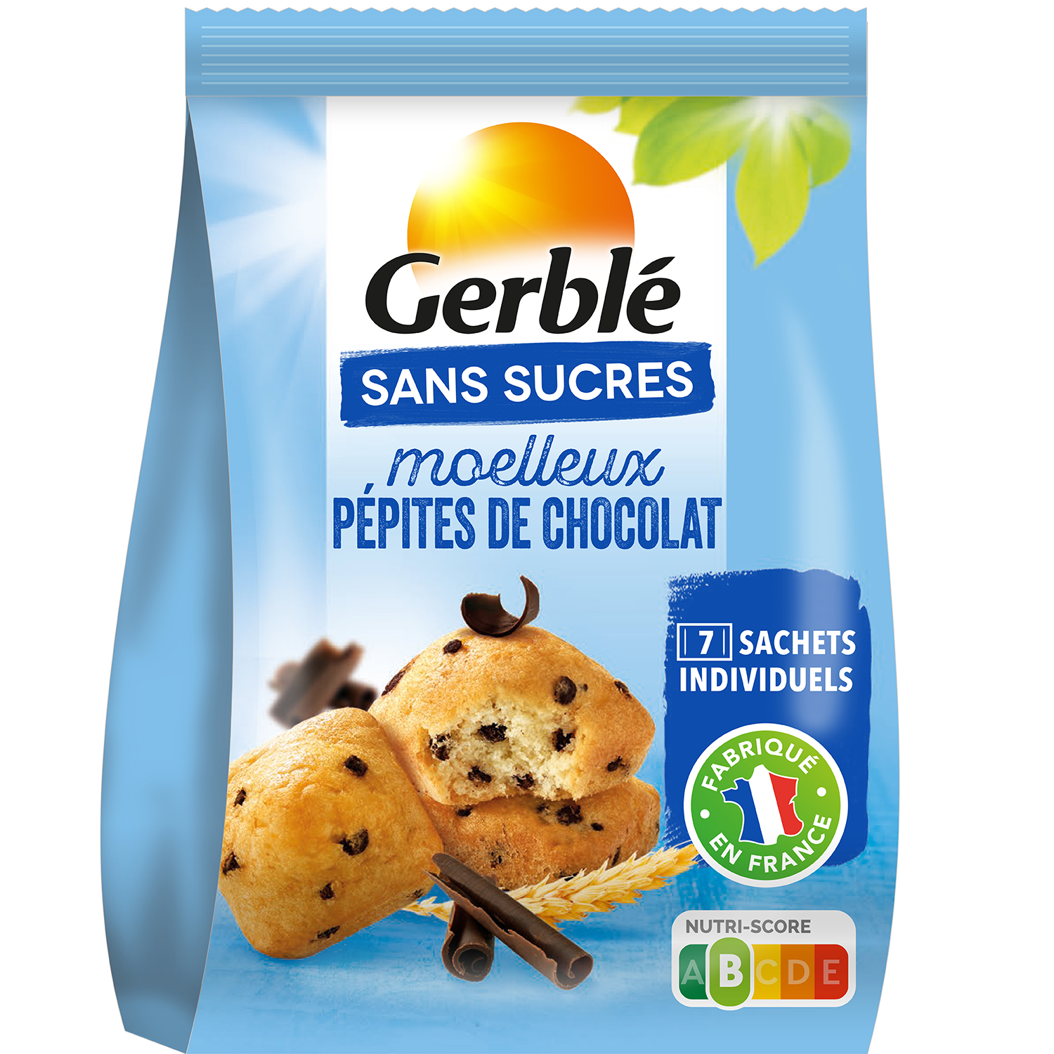 Biscuit fondant au chocolat noir sans sucres ajoutés, Gerblé (126 g)