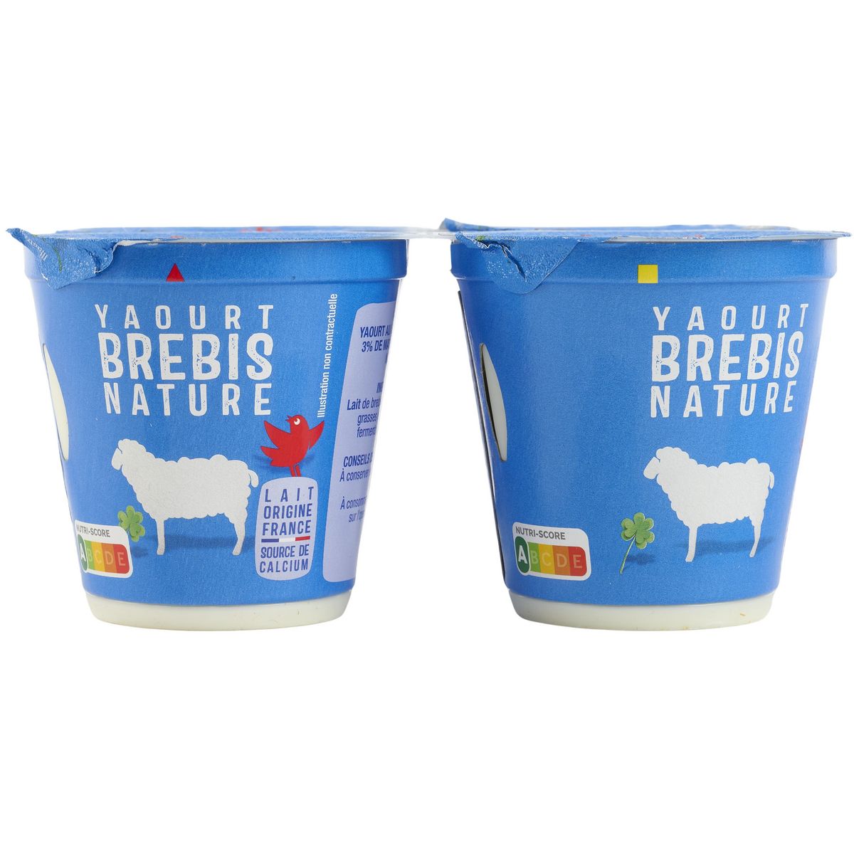 AUCHAN BIO : Yaourts nature au lait de brebis bio 3% M.G - chronodrive