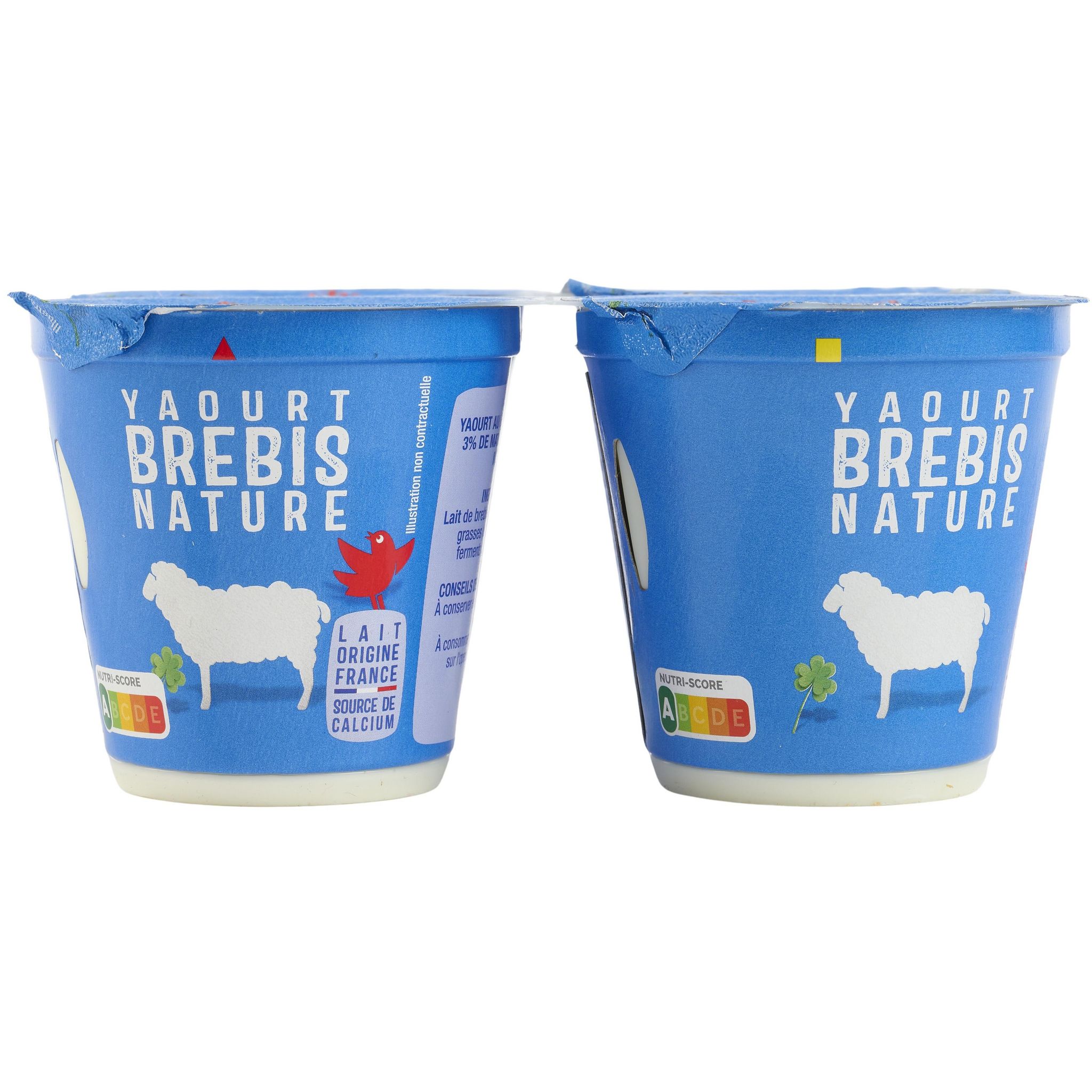 AUCHAN Yaourt nature au lait de brebis 4x115g pas cher 