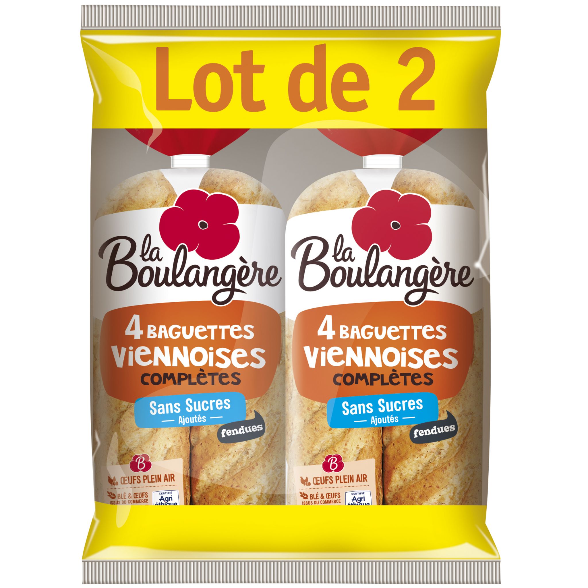 Livraison à domicile La Boulangère Pain Panini, 300g, 4 pains