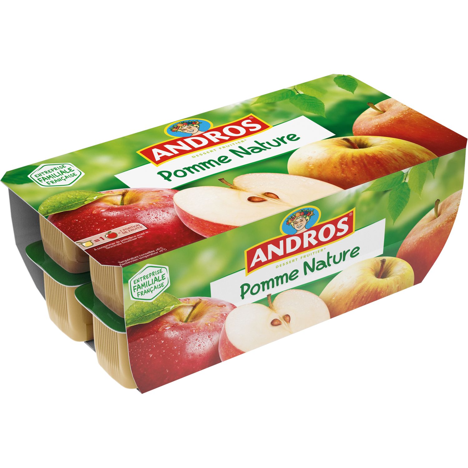 ANDROS Spécialité pomme nature 16x100g pas cher 