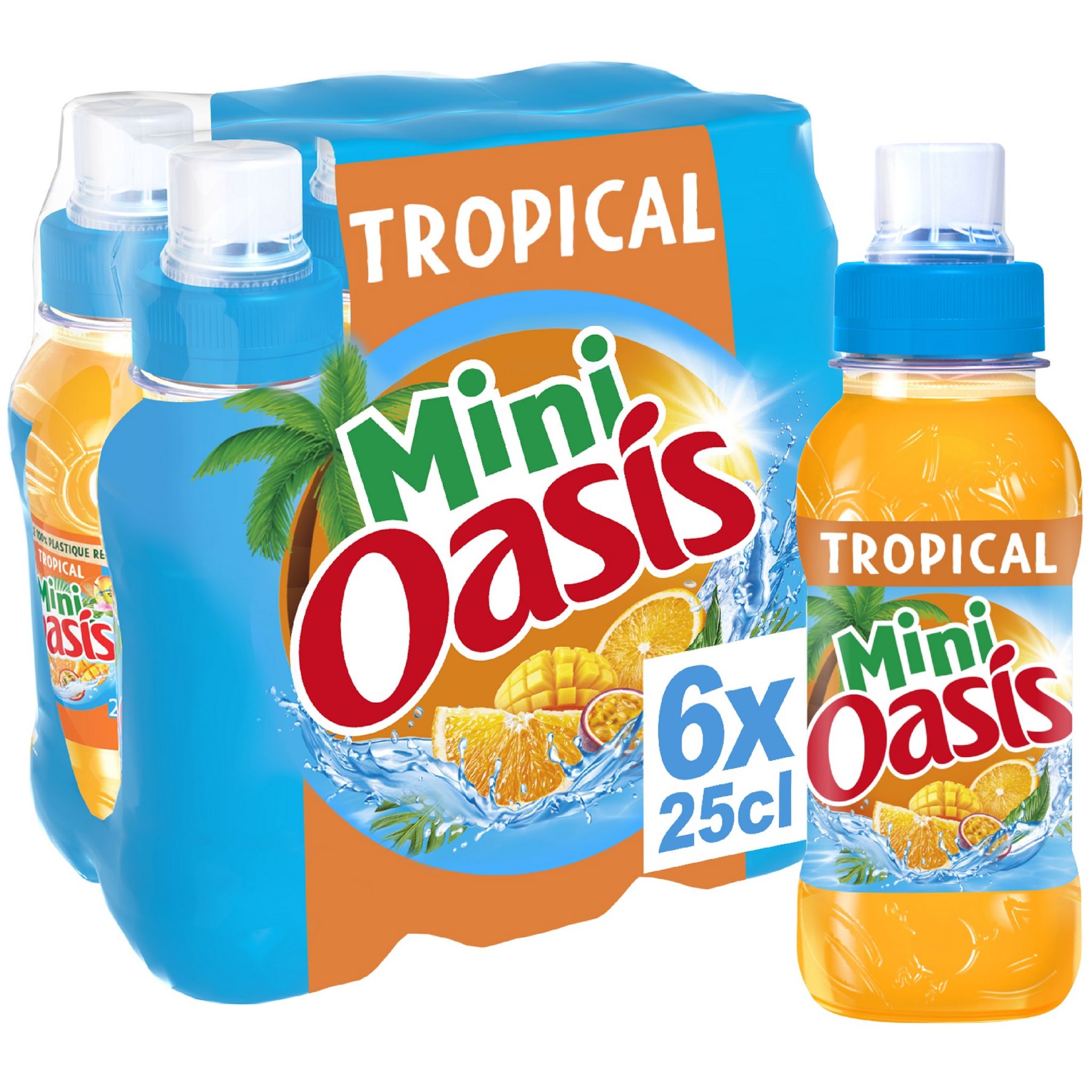 OASIS Boisson aux fruits Tropical bouteilles mini 6x25cl pas cher 