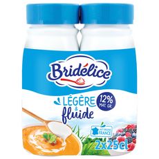 BRIDELICE Crème légère fluide 12% mat grasse 2x25cl