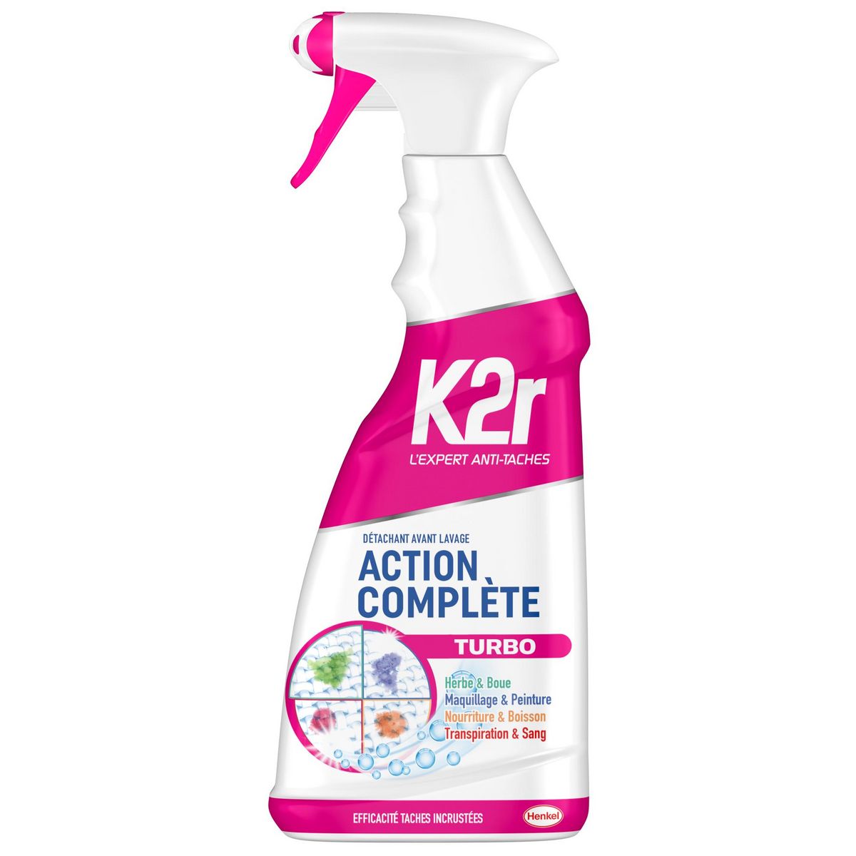 K2R Détachant pistolet avant lavage action complète 750ml pas cher 