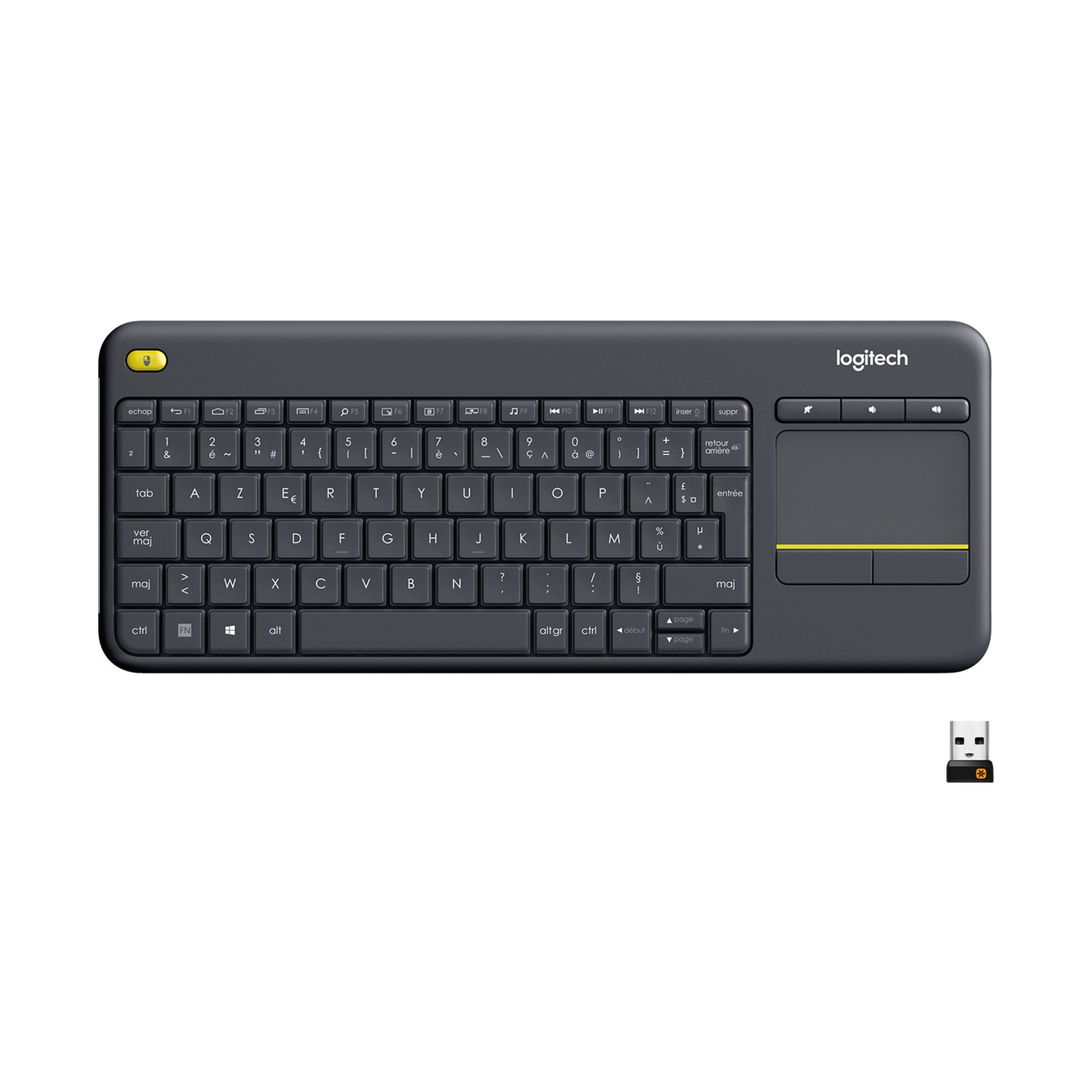 Clavier sans fil k650 noir ergonomique repose poignets gris