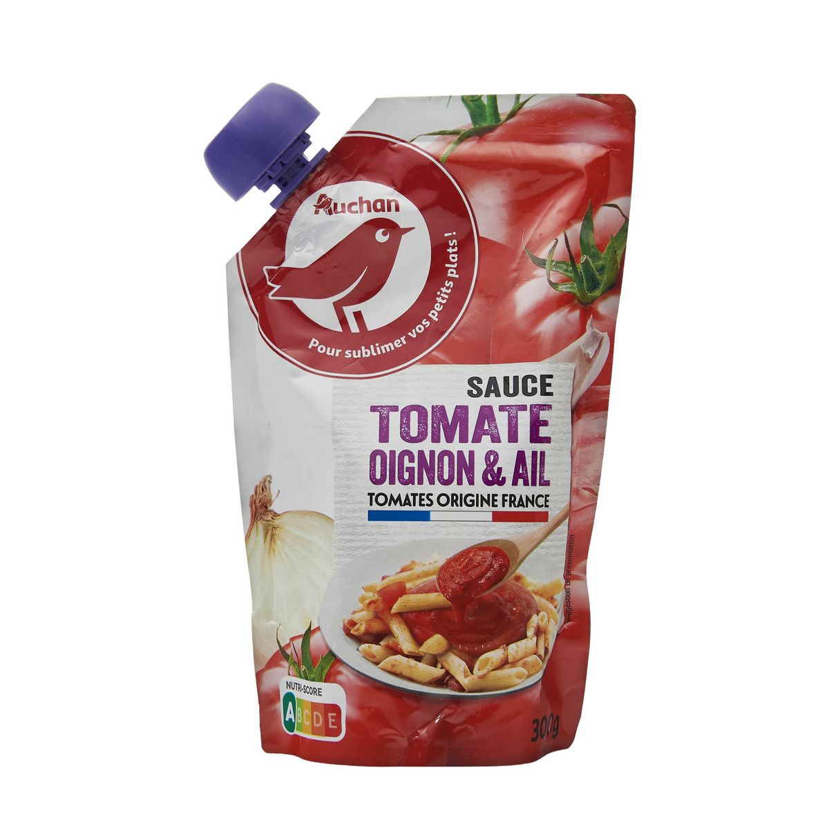 AUCHAN Sauce tomate oignon ail sachet 300g