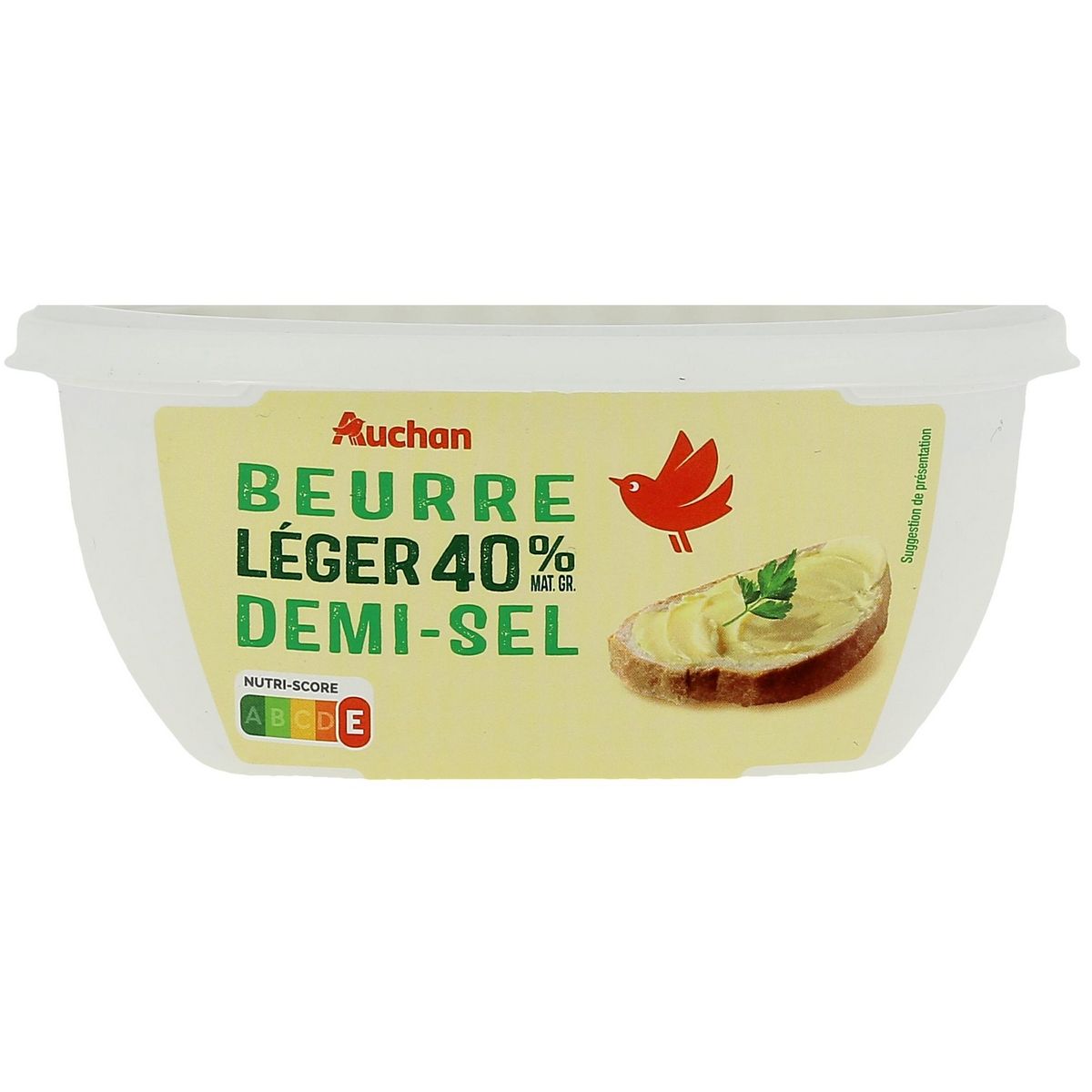 AUCHAN Beurre allégé demi-sel 40% MG 250g pas cher - Auchan.fr