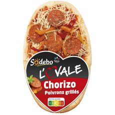 SODEBO Pizza L'Ovale chorizo poivrons 200g