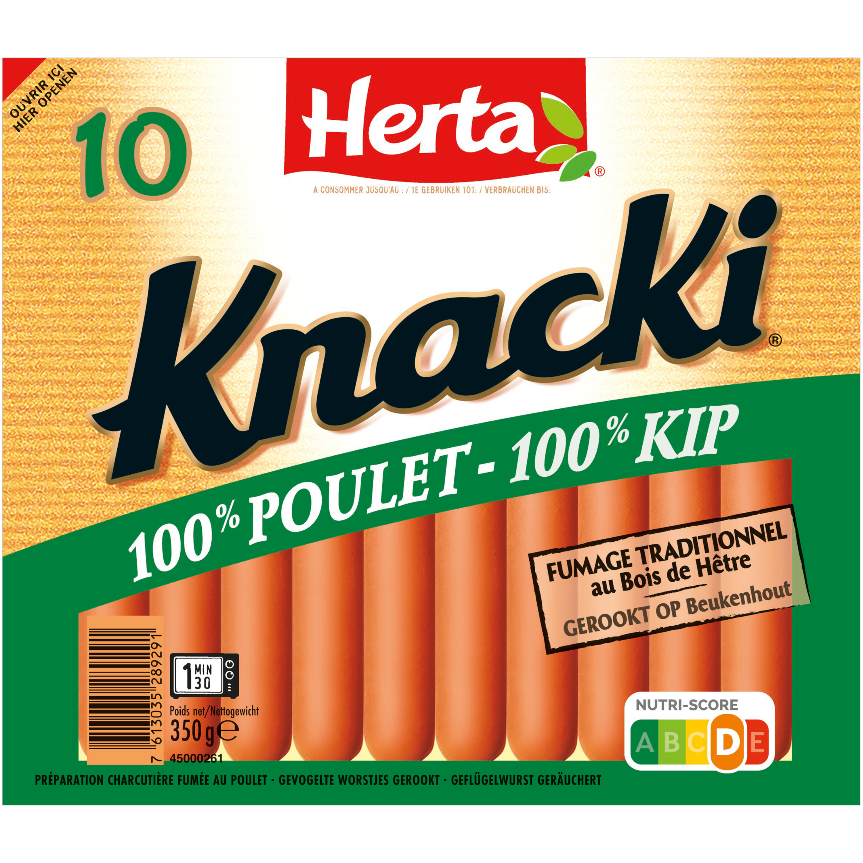 Knacki 100% poulet - Herta - 210 g