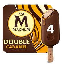 MAGNUM Bâtonnet glacé double caramel 4 pièces 292g