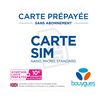 bouygues carte sim prépayée sans abonnement