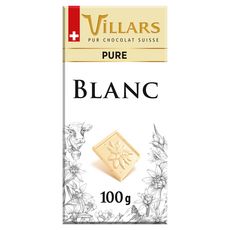 VILLARS Tablette de chocolat blanc dégustation 1 pièce 100g