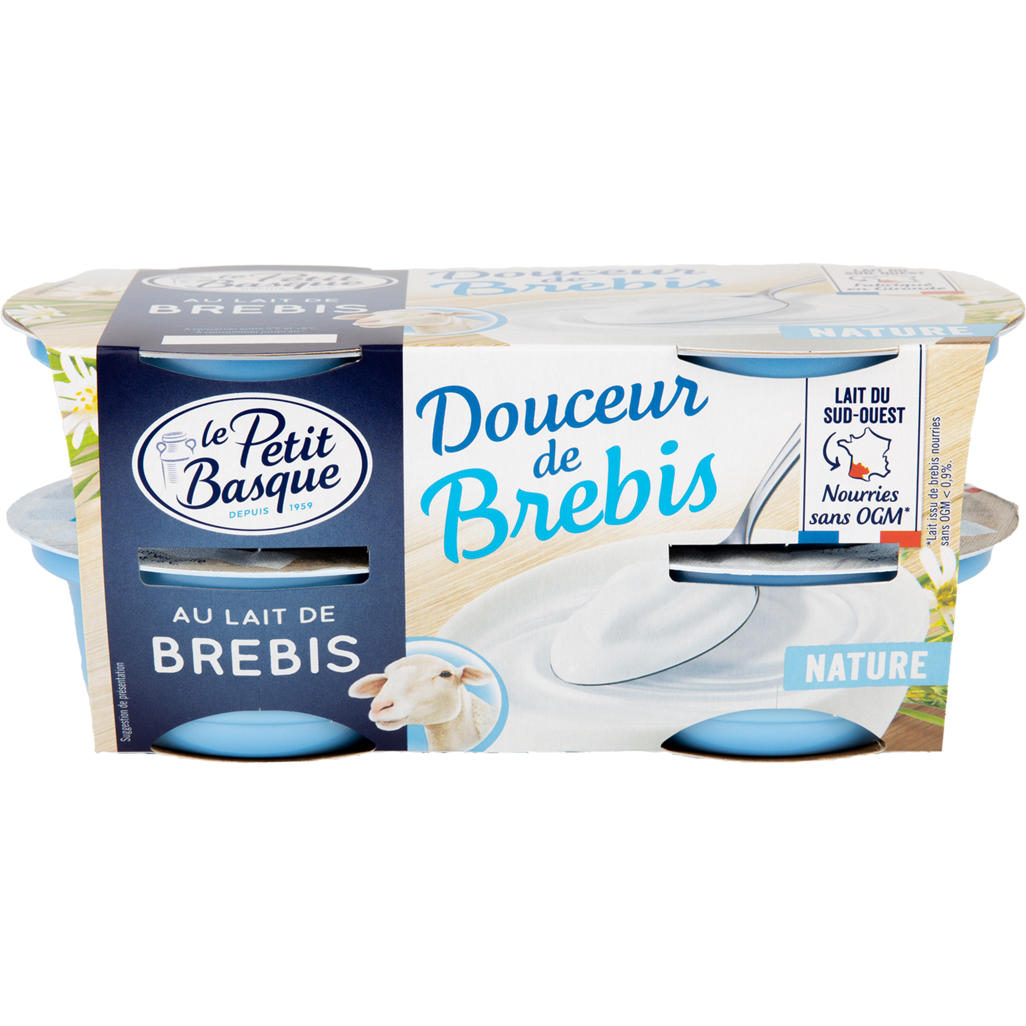 Yaourt à la Grecque au lait de brebis nature - Le Petit Basque