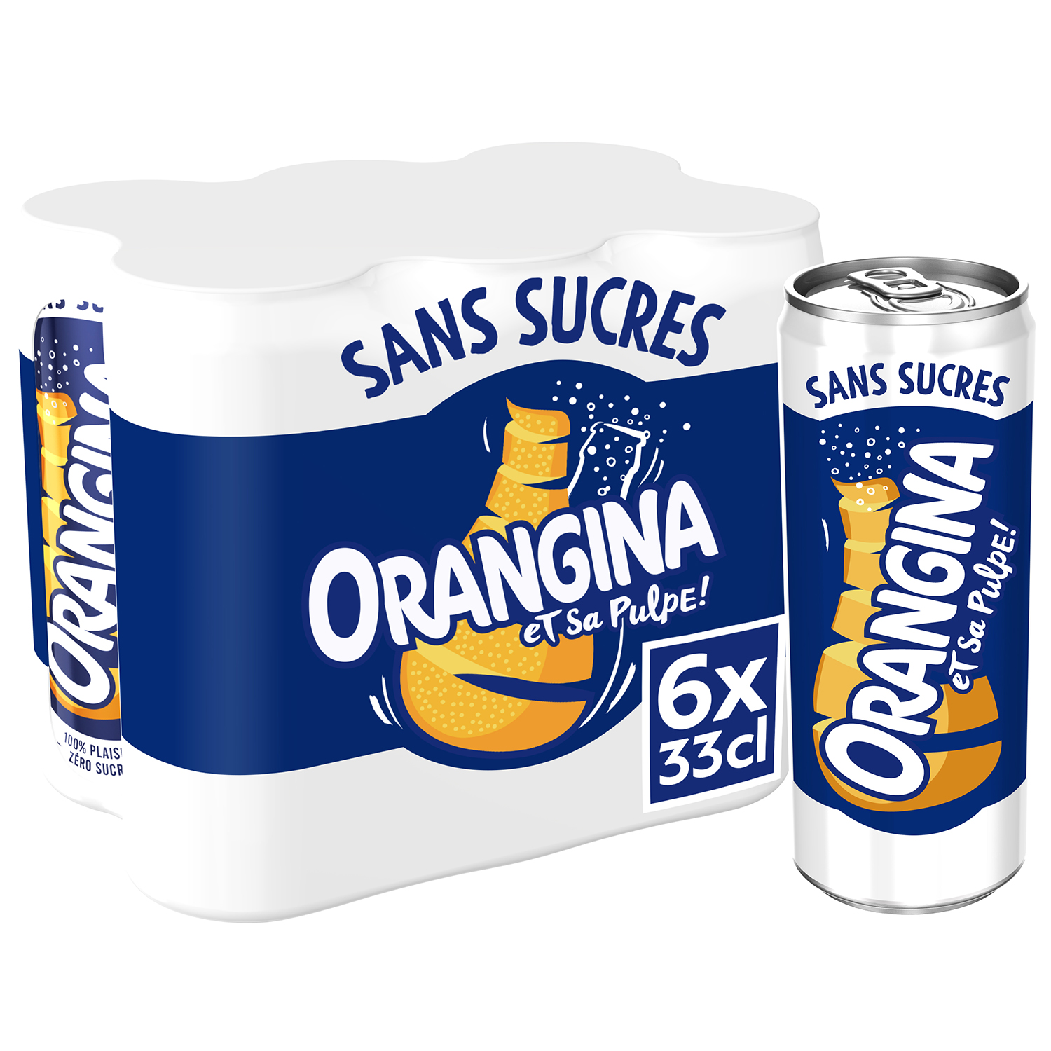 Orangina Boisson gazeuze à l'orange, sans sucres ajoutés 1 L 