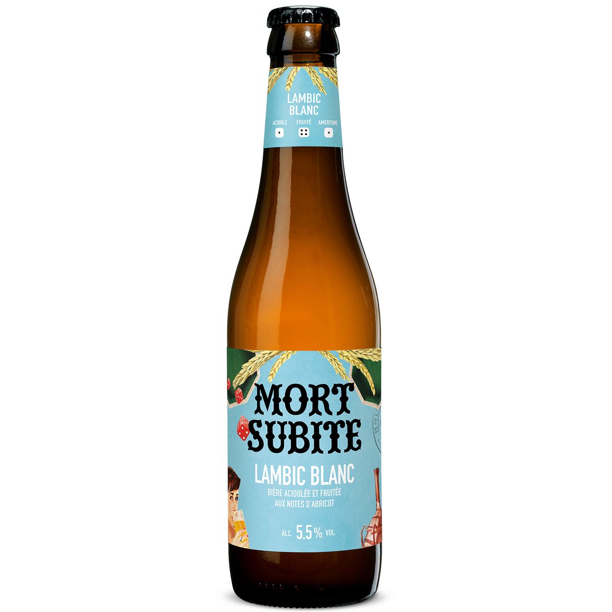 MORT SUBITE Bière lambic blanche Belge 5,5% bouteille 33cl