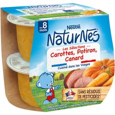 NESTLE Naturnes bol carottes potiron et canard dès 8 mois 2x200g
