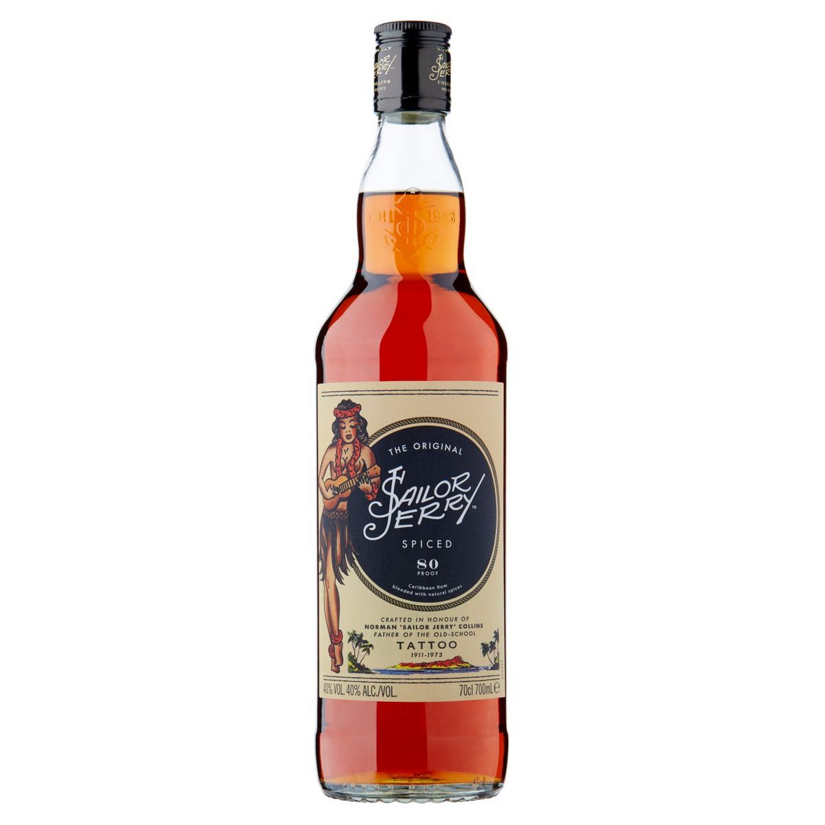 SAILOR JERRY Rhum brun épicé 40% 70cl pas cher 