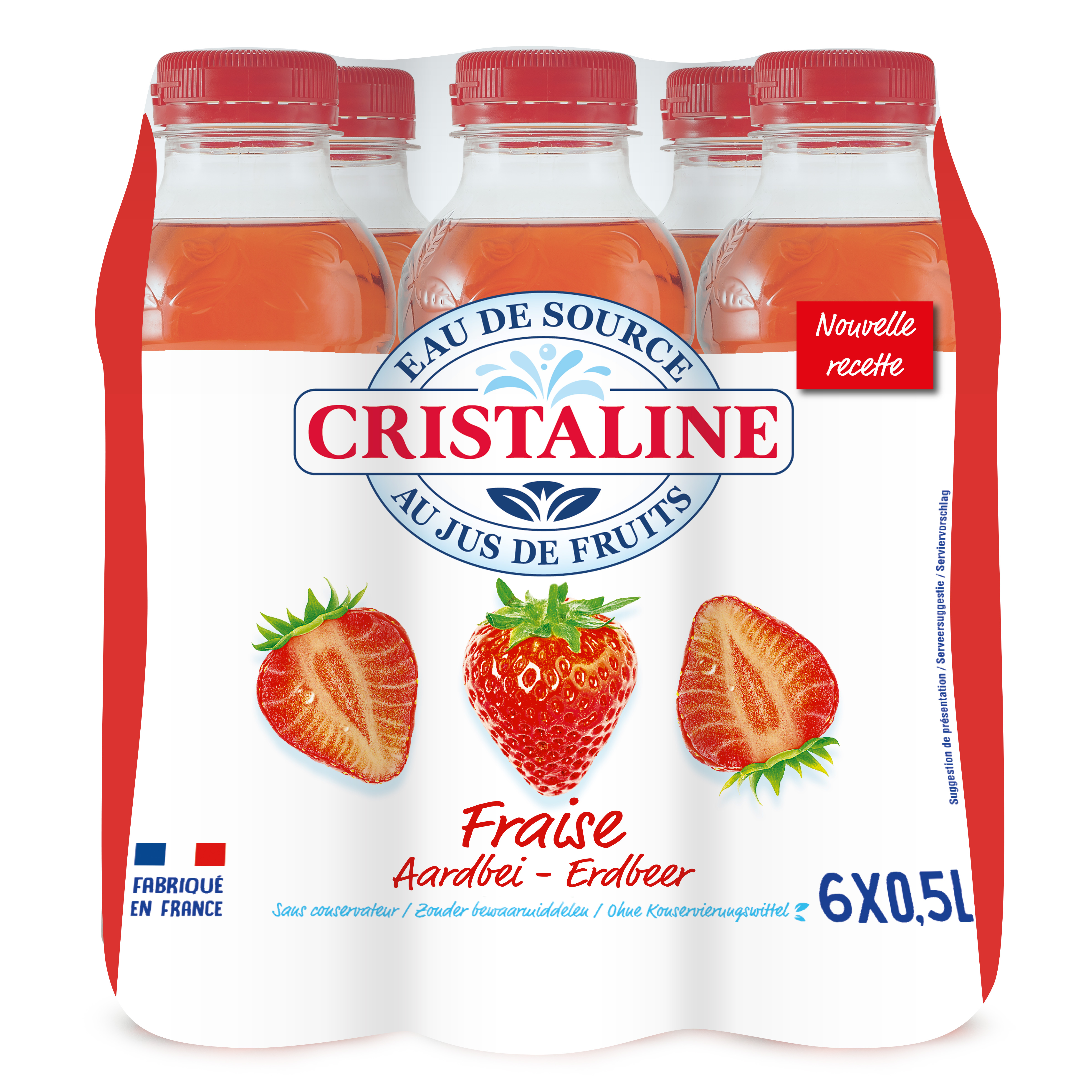 CRISTALINE Eau de source plate bouteille 50cl pas cher 