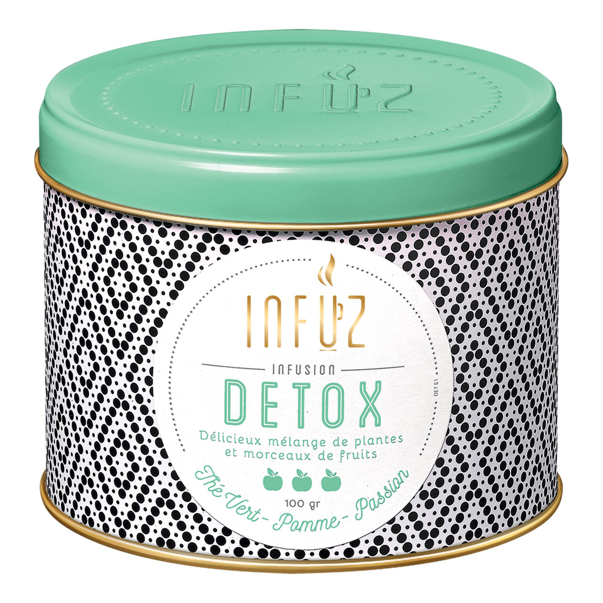 INFUZ Infusion detox thé vert pomme passion en vrac 100g pas cher