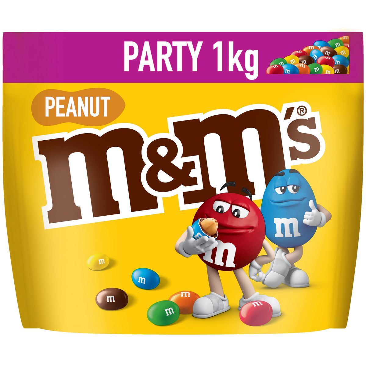 M&M'S Peanut bonbons chocolatés à la cacahuète 1kg pas cher