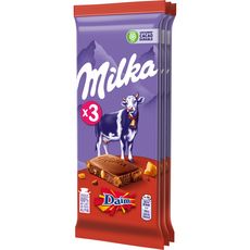 MILKA Tablette de chocolat au lait et Daim 3 pièces 3x100g
