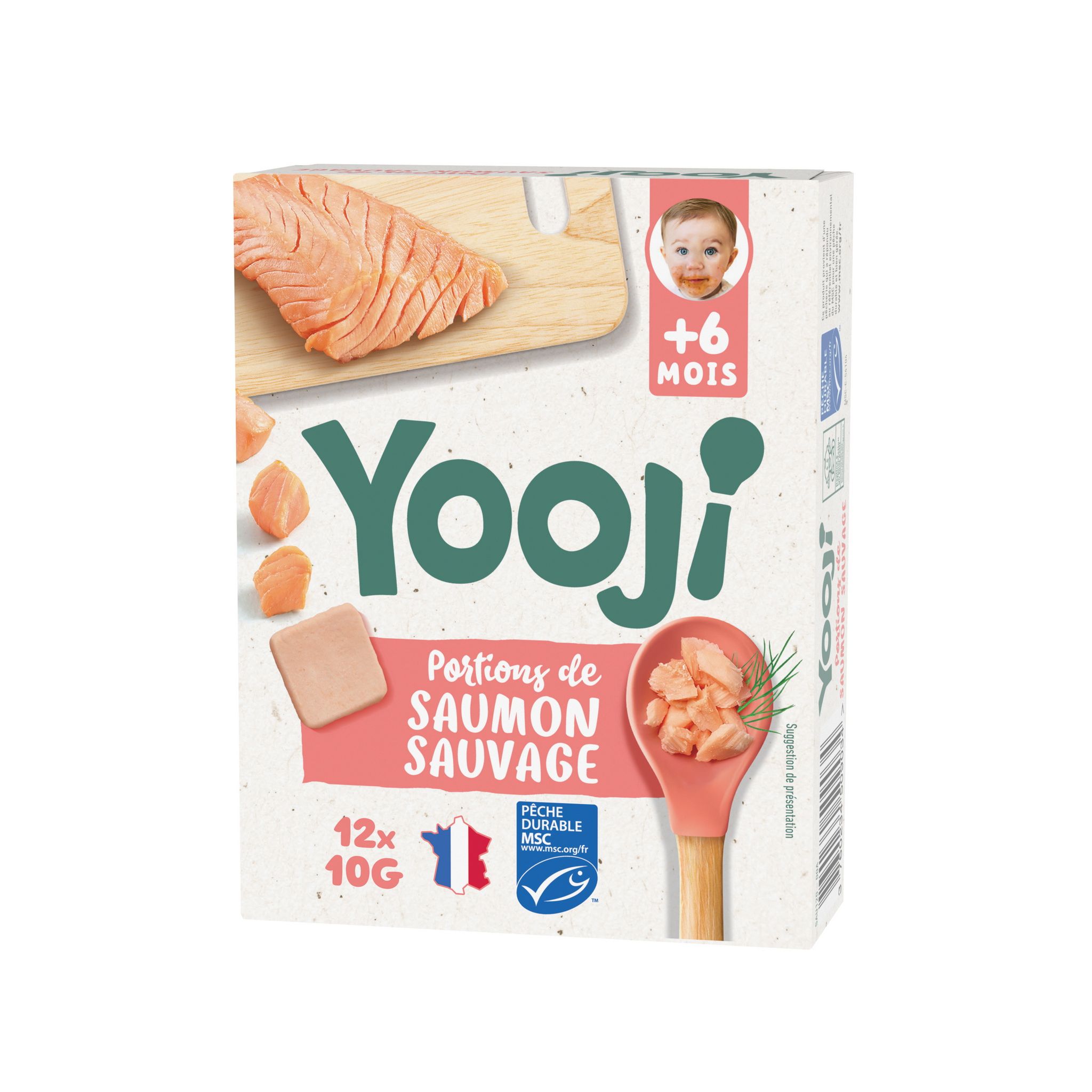 Repas bébé dès 4/6 mois bœuf haché en portions Bio YOOJI