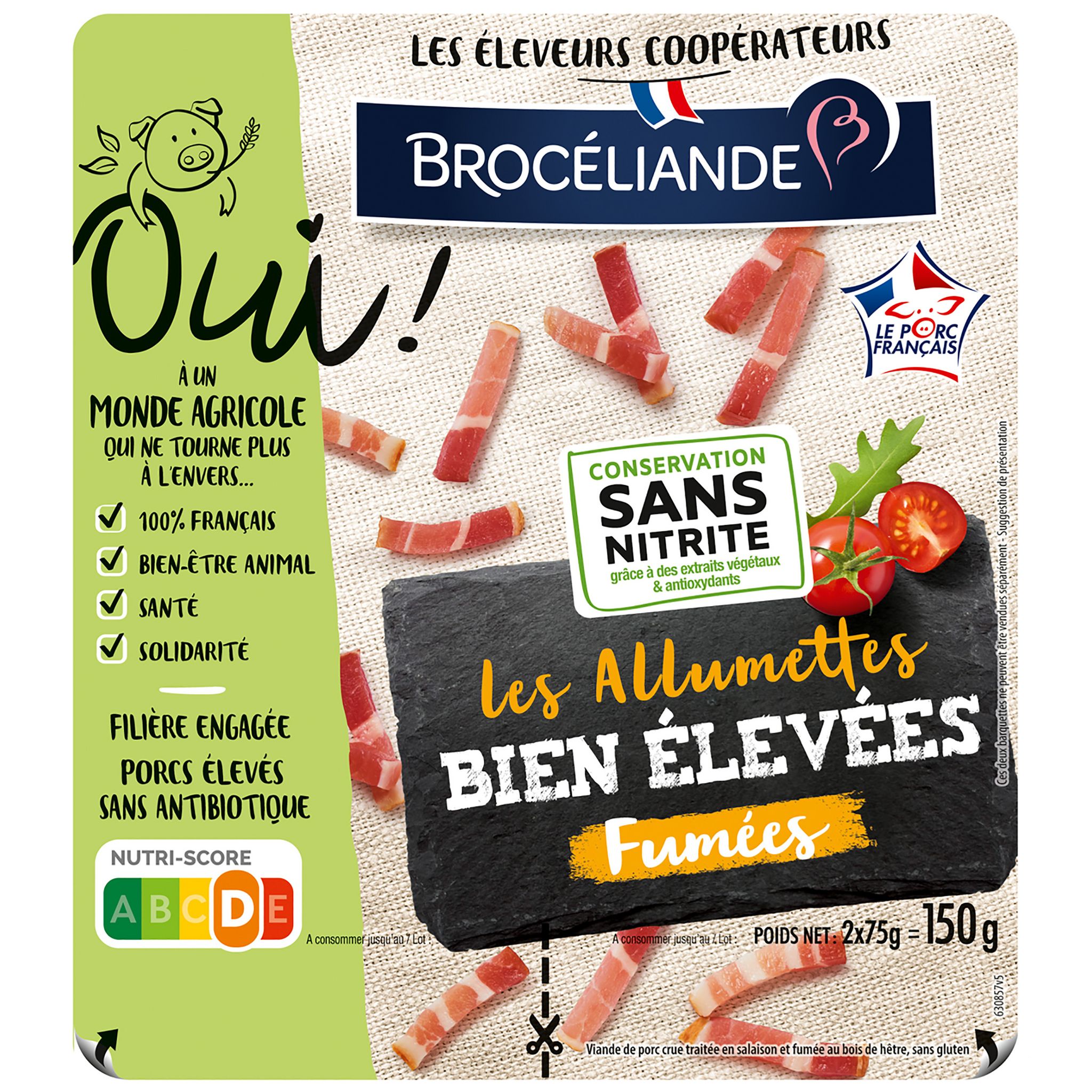 Lardons fumés supérieurs surgelé