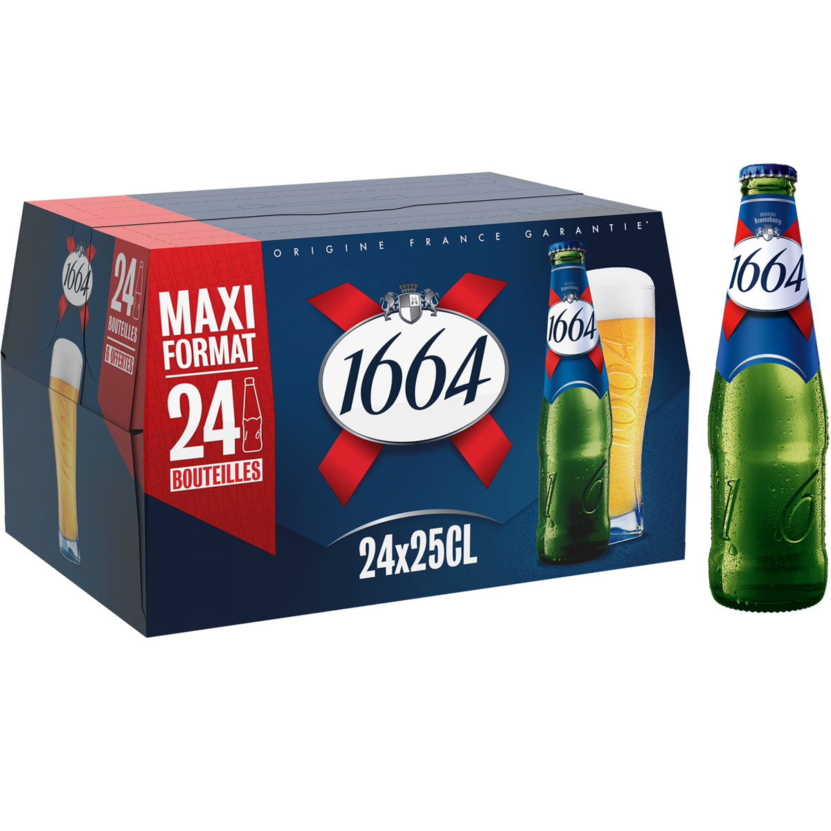1664 Bière blonde 5,5% bouteilles 24x25cl