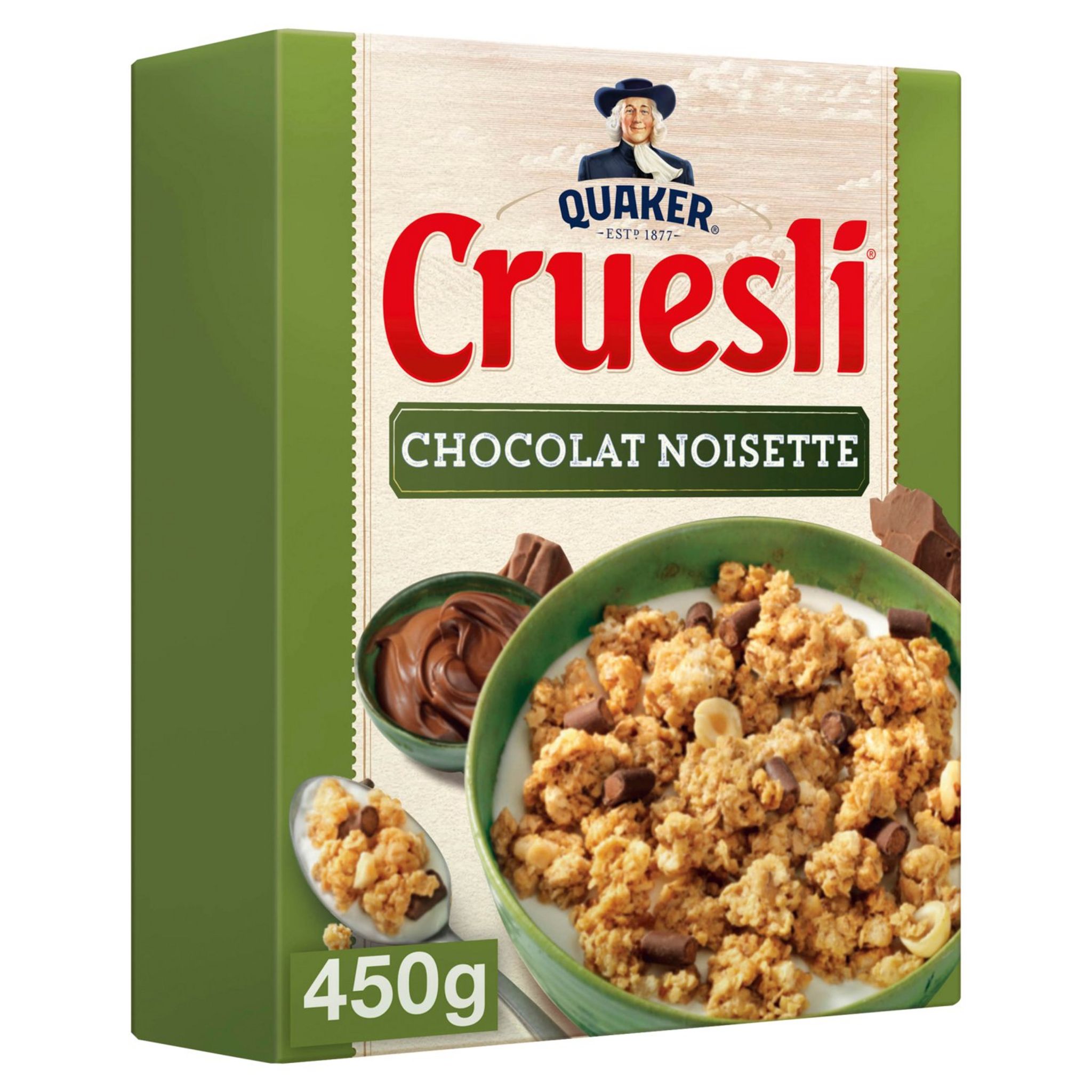 CRUNCH Céréales fourrées Chocolat noisettes 400g pas cher 